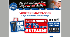 Desktop Screenshot of fabrieksmatrassen.nl