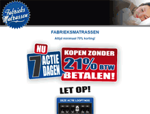 Tablet Screenshot of fabrieksmatrassen.nl